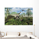 Carnivorous Juravenators Hunting during Wall Decal