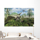 Carnivorous Juravenators Hunting during Wall Decal