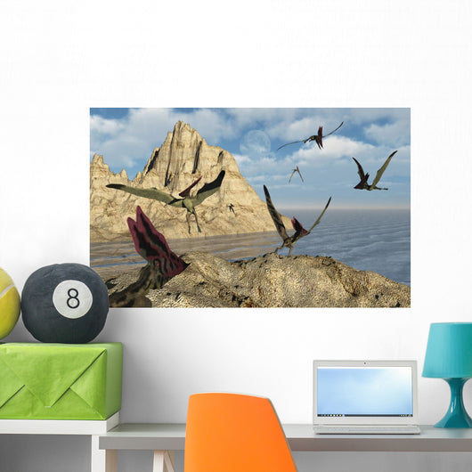 Group Thalassodromeus Pterosaurs Wall Decal