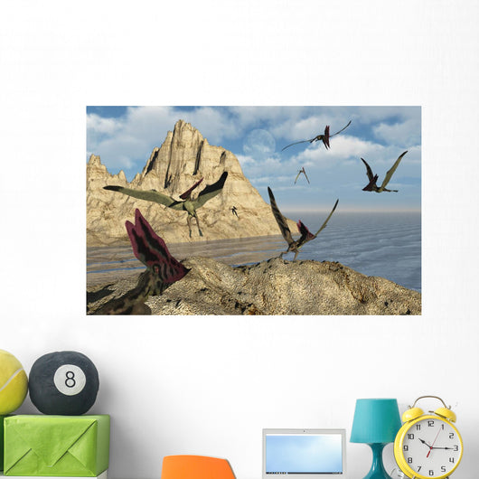 Group Thalassodromeus Pterosaurs Wall Decal