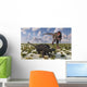 Tarbosaurus Dinosaur Approaching Pinacosaurus Wall Decal