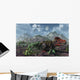 Lone Tarbosaurus Lying Ground Wall Decal
