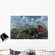 Lone Tarbosaurus Lying Ground Wall Decal