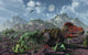 Lone Tarbosaurus Lying Ground Wall Decal