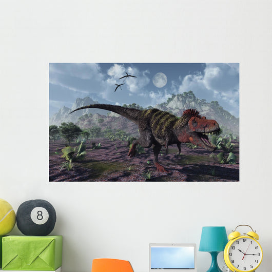 Tarbosaurus Dinosaurs Hunting for Wall Decal