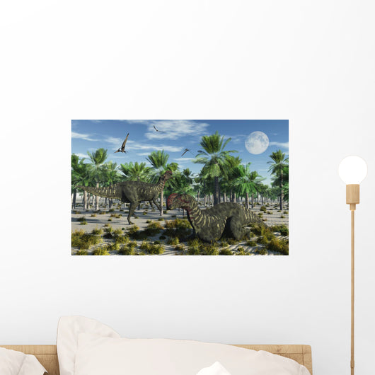 Pair Altirhinus Dinosaurs Wall Decal
