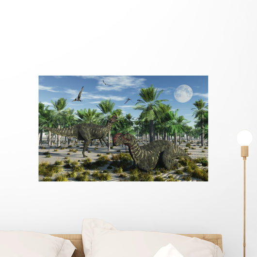 Pair Altirhinus Dinosaurs Wall Decal