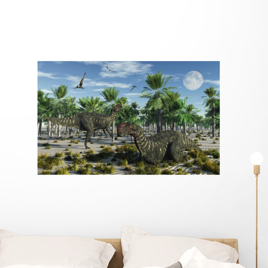 Pair Altirhinus Dinosaurs Wall Decal