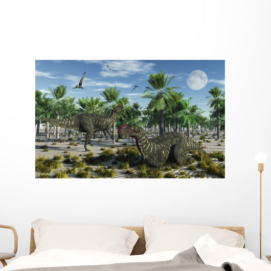 Pair Altirhinus Dinosaurs Wall Decal