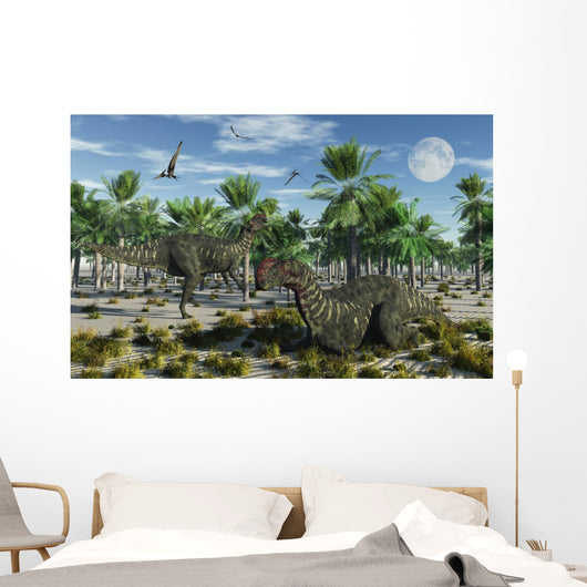Pair Altirhinus Dinosaurs Wall Decal