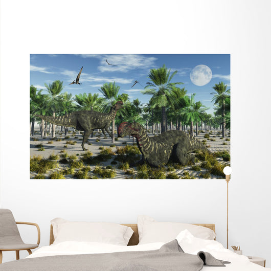 Pair Altirhinus Dinosaurs Wall Decal