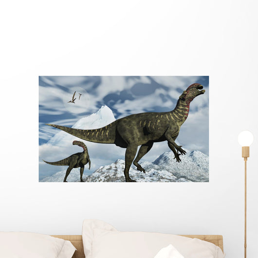 Pair Altirhinus Dinosaurs Cretaceous Wall Decal