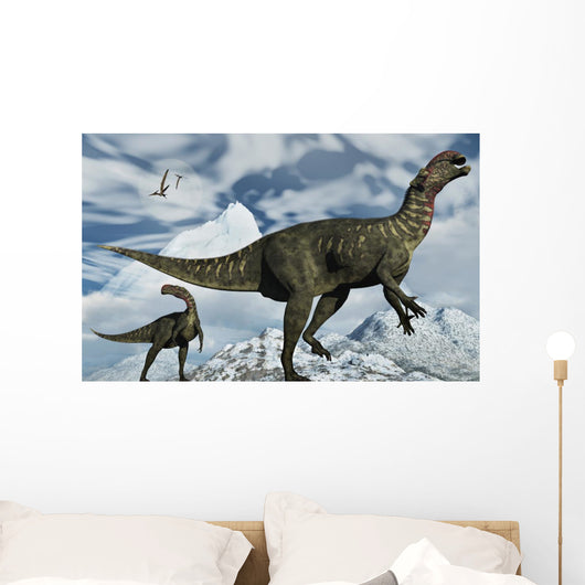 Pair Altirhinus Dinosaurs Cretaceous Wall Decal