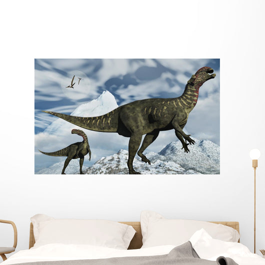 Pair Altirhinus Dinosaurs Cretaceous Wall Decal