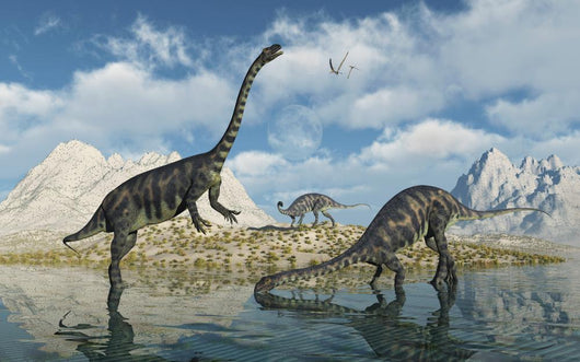 Family Massospondylus Watering Hole Wall Decal