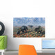 Herd Pachyrhinosaurus Dinosaurs Desert Wall Decal