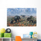 Herd Pachyrhinosaurus Dinosaurs Desert Wall Decal