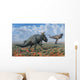 Pachyrhinosaurus Confronting Carnotaurus Distant Wall Decal