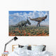 Pachyrhinosaurus Confronting Carnotaurus Wall Decal