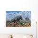 Pair Male Pachyrhinosaurus Sizing Close-up Wall Decal