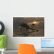 Pair Massospondylus Watering Hole Evening Wall Decal