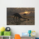 Pair Massospondylus Watering Hole Evening Wall Decal