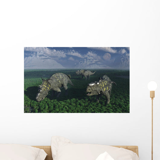 Pachyrhinosaurus Dinosaurs Grazing Wall Decal