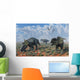 Pachyrhinosaurus Dinosaurs Grazing Desert Wall Decal