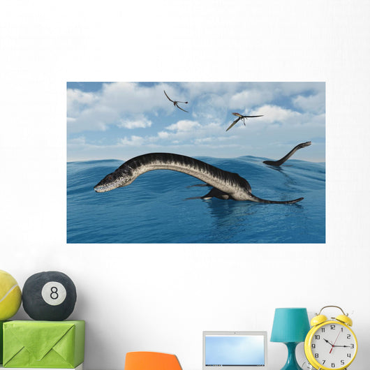 Plesiosaurs Their Marine Habitat Wall Decal