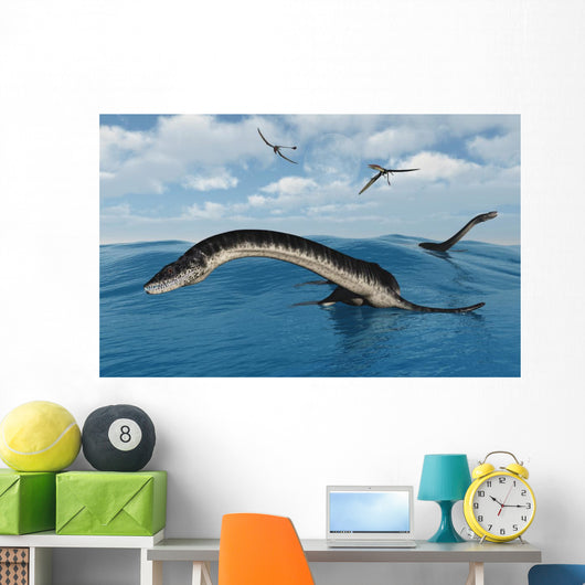 Plesiosaurs Their Marine Habitat Wall Decal