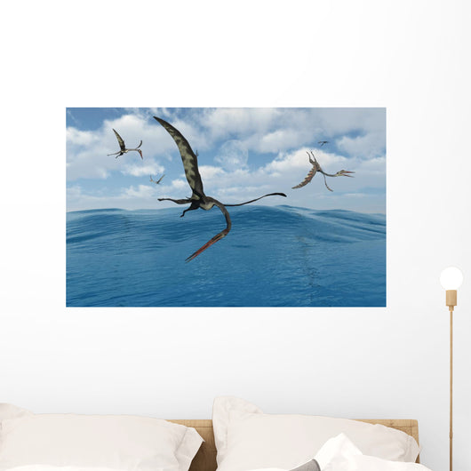 Flock Quetzalcoatlus Fishing Close-up Wall Decal