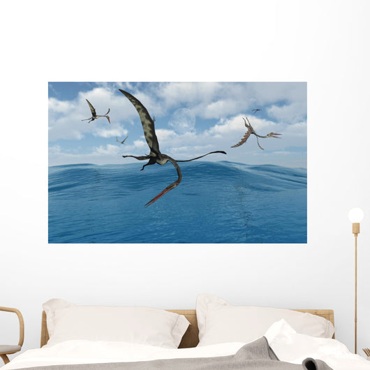 Flock Quetzalcoatlus Fishing Close-up Wall Decal