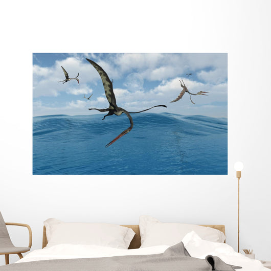 Flock Quetzalcoatlus Fishing Close-up Wall Decal