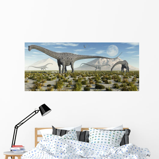 Herd Diplodocus Sauropod Dinosaurs Wall Decal