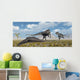 Allosaurus Dinosaurs Approaching Carcass Wall Decal