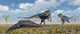 Allosaurus Dinosaurs Approaching Carcass Wall Decal