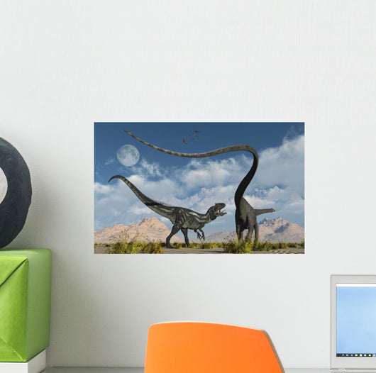 Allosaurus Deadly Battle Wall Decal