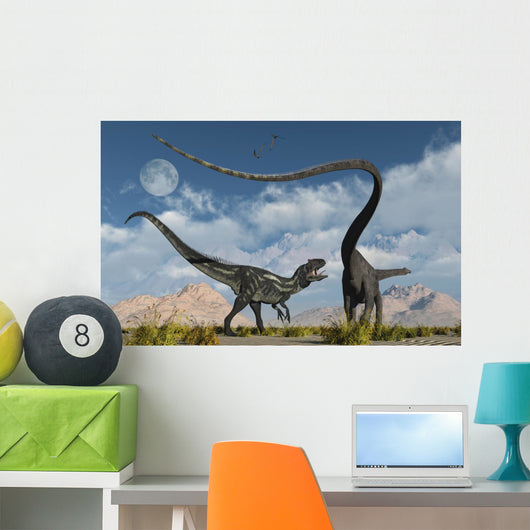 Allosaurus Deadly Battle Wall Decal