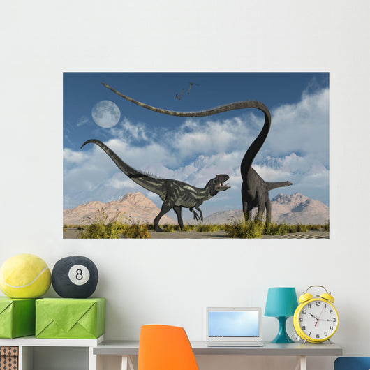 Allosaurus Deadly Battle Wall Decal