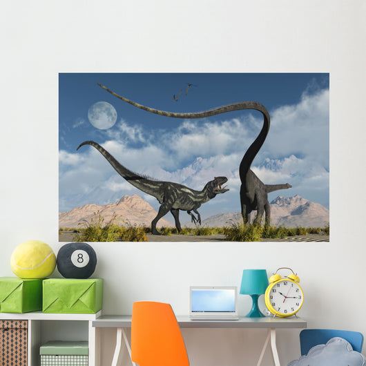 Allosaurus Deadly Battle Wall Decal