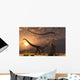 Allosaurus Deadly Battle Evening Wall Decal