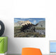 Stegosaurus and Allosaurus Caught Wall Decal
