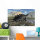 Stegosaurus and Allosaurus Caught Wall Decal