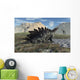 Stegosaurus and Allosaurus Caught Wall Decal