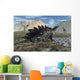 Stegosaurus and Allosaurus Caught Wall Decal