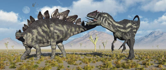 Stegosaurus Defending Itself Desert Wall Decal