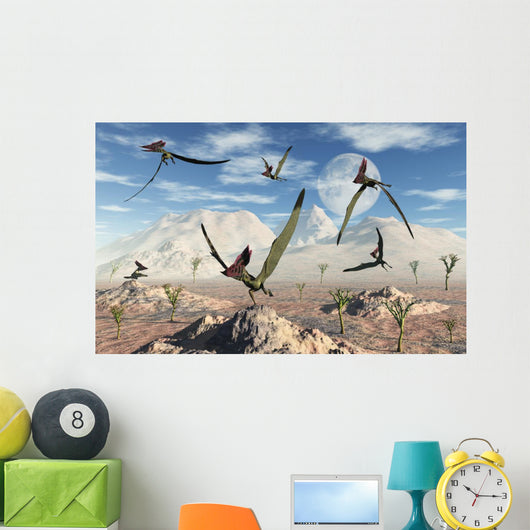 Flock Thalassodromeus Pterosaurs Wall Decal