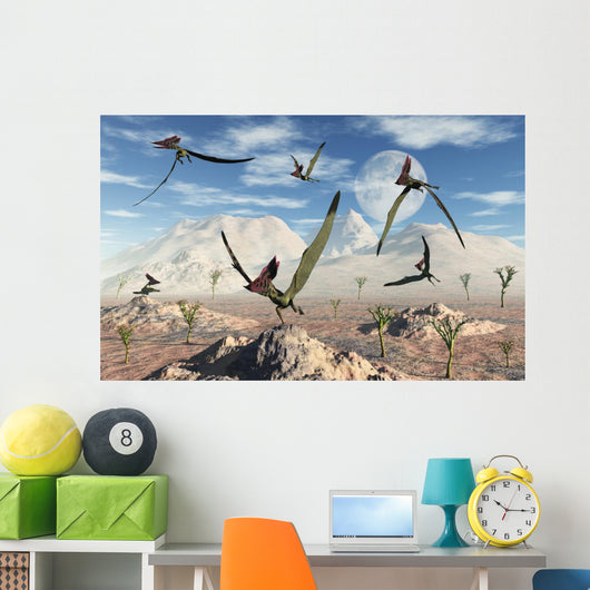 Flock Thalassodromeus Pterosaurs Wall Decal