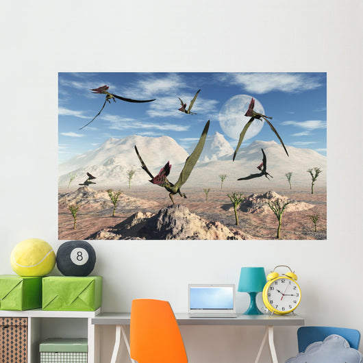 Flock Thalassodromeus Pterosaurs Wall Decal