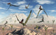 Flock Thalassodromeus Pterosaurs Wall Decal